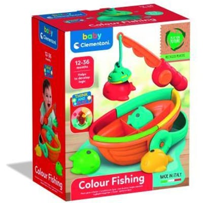 Baby Clementoni - Magnetisch Visspel - Hengelspel met 4 Vissen - Speelgoed vanaf 1 Jaar