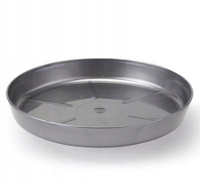 Lamela - Plastic Plantenschaal - Zilver - 11,2 cm - 1,2 cm