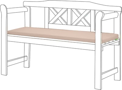 Tuinbank kussen - Bank Meubilair Buiten 2-Zitter Zitkussen - bankkussen voor tuin - zitkussen voor tuinbank - Zachte en Lichtgewicht Waterbestendig Materiaal - 117cm x 39cm x 5cm