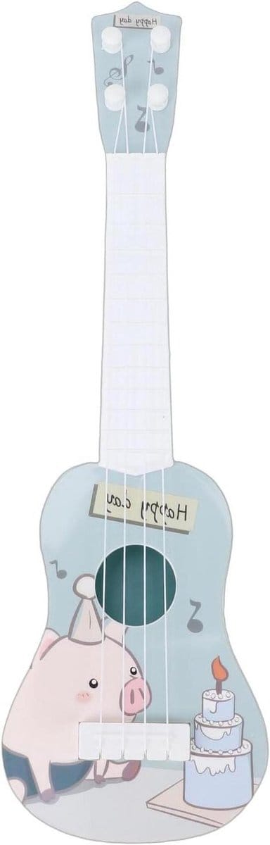 Kindergitaar Ukelele - Mini Gitaar Kind - Muziek Leren - Kindveilige Materialen - 37 x 12 x 4 cm