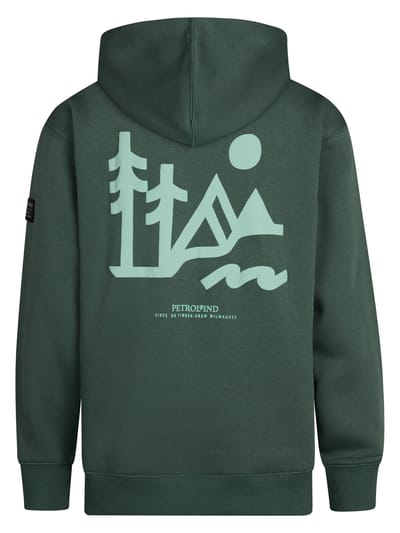 Petrol Industries - Jongens Grafische Hoodie Deschutes - Groen