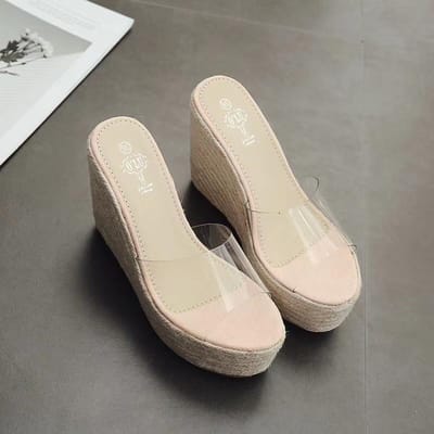 Zomer PVC Jelly Sandalen Casual Sexy Sleehak Slippers 11.5CM/15CM Dames Hoge Hakken Schoenen Comfortabele Slippers Grote Maten 34-40 38 gray