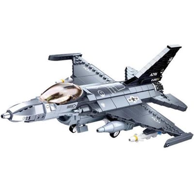 521 Pièces 0891 Militaire F16 Chasseur Kit de Blocs US Faucon Avion de Guerre Briques de Construction Jouets idéal pour Enfants Briques Cadeau gray