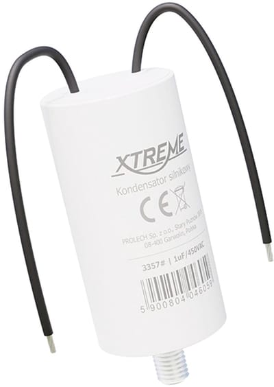 XTREME Motorcondensator 1µF 450V AC - Condensator met Kabels - Start/Bedrijf
