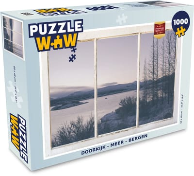 Puzzel Doorkijk - Meer - Berg - Legpuzzel - Puzzel 1000 stukjes volwassenen