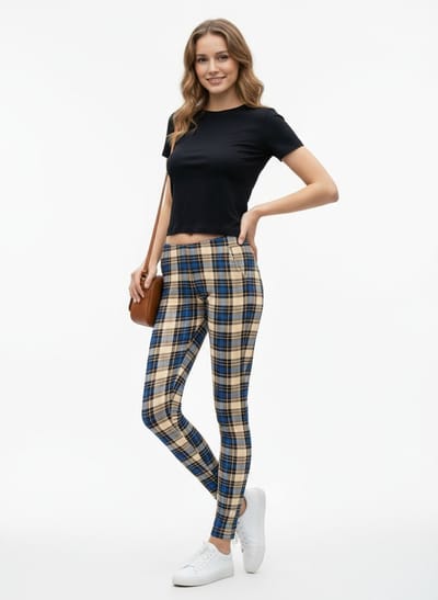 Casual Legging - Dames - Sportlegging - Geel - Blauw - Zwart - Maat S