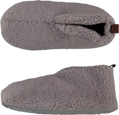Pantoffels - Sloffen dames - Laag - Teddy Wol - Donkergrijs | 37/38