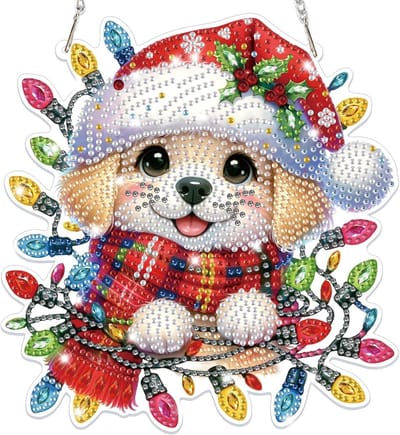 Kerstdecoratie met Diamant Kunst: Speciale Vormen Crystal Gem Hang Ornamenten voor Raam en Wand, Perfect voor Volwassenen en Kinderen
