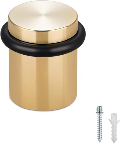 Vloerdeurstopper - Deuranker - Deuren Beschermen - Stil Dempend Ontwerp - 15 inch - Goud