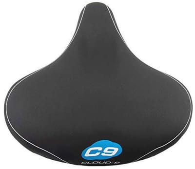 Comfortabel Fietsvering Zadel met Gel - Tri-color Zwart