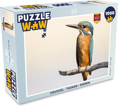 Puzzel IJsvogel - Takken - Dieren - Legpuzzel - Puzzel 1000 stukjes volwassenen