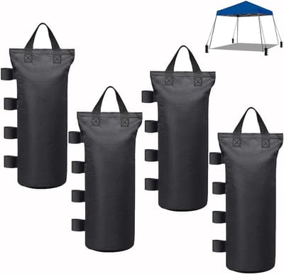 Set van 4 Zandzakken voor Paviljoen en Parasol - 600D Oxford, 50 x 15 cm - Gewichten voor Tent, Strand en Trampoline