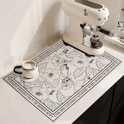 Ronte - Onderlegmat voor Koffiezetapparaat 40x50 cm - Absorberende Afdruipmat voor Servies - Antislip Koffiemat voor Keuken, Huisdieren en Gootsteen