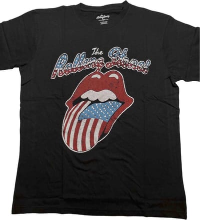 The Rolling Stones - USA Tongue Heren T-shirt - S - Zwart