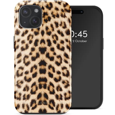 Selencia Hoesje - Geschikt voor Apple iPhone 15 - Backcover geschikt voor MagSafe - Wild Leo
