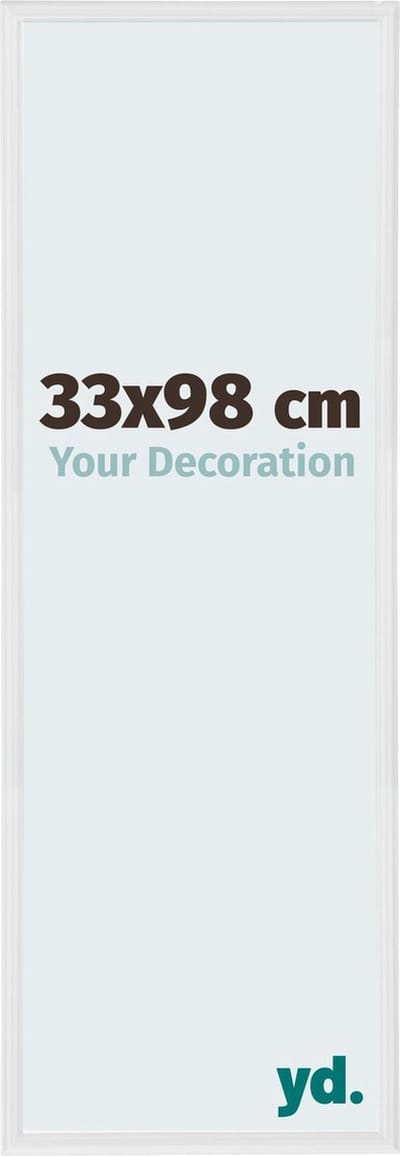 Your Decoration - Fotolijst 33x98 cm - Kunststof - Wit Hoogglans - Annecy