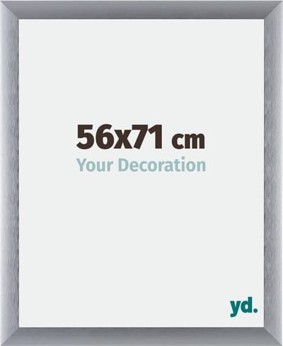 Your Decoration - Fotolijst 56x71 cm - Aluminium - Zilver Geborsteld - Tucson