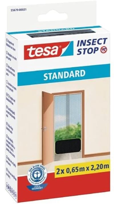 Tesa Insect-Stop Standard vliegenhor deuren 2 x 65 x 220 cm antraciet - Effectieve Insectenwering - Met gratis cheatsheet
