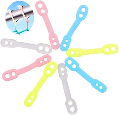 100 winddichte kledinghaken met antislip gespen, anti-val clips en siliconen strips voor buitenhangkoorden