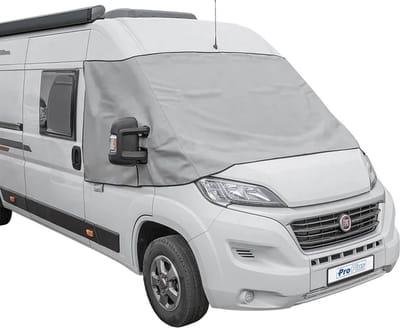 ProPlus Raamafdekking voor Fiat Ducato X290 vanaf 2014 - Isolerende raamfolie - Isolatie raamfolie - Tegen hitte en kou - Voorruitafdekking - Anti inkijk - Grijs