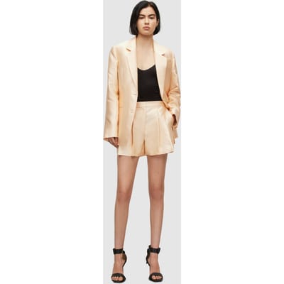AllSaints London Shimmer Blazer Gold Size: 6 | Blazers Outlet | Dames | Goud