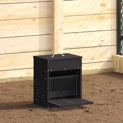 vidaXL - Kip - trekvoeder - Zwart - 33 - x - 42 - x - 40 - cm - 10 - kg - Koudgewalst - Staal