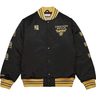 Mitchell And Ness NBA Mvp Satin Jas Zwart
