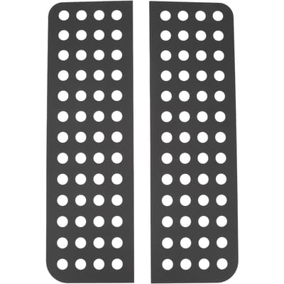 2 STuks Achterdeur Raamstickers Aluminiumlegering Glaspaneel Cover voor Wrangler JK 2007 tot 2018 Type A gray