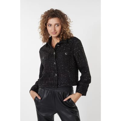 EsQualo Jacket Tweed Black Maat: 44 | Lichte Jassen Outlet | Dames | Zwart