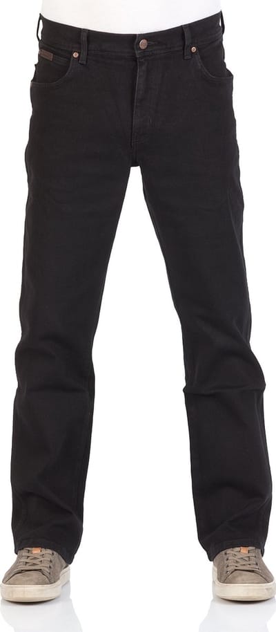 Wrangler Heren Jeans Broeken regular/straight Fit Zwart 34W / 34L Volwassenen