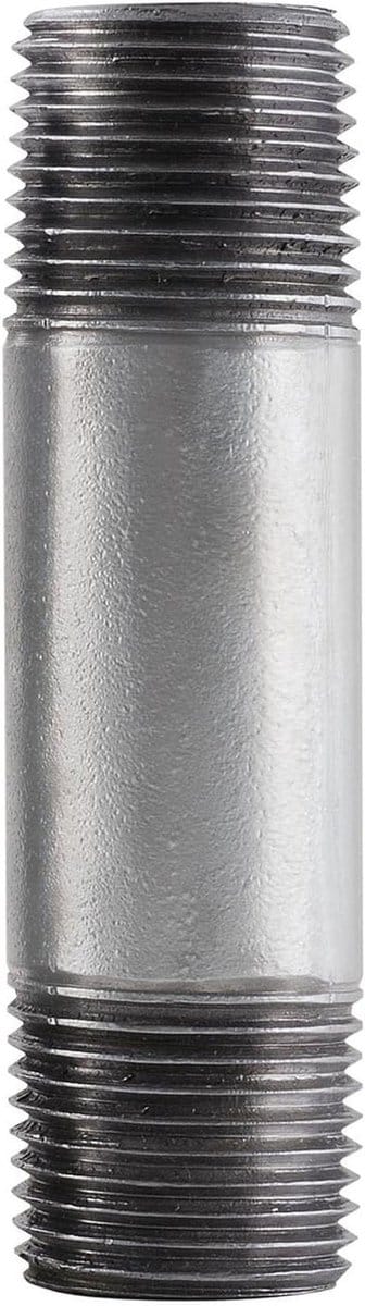 Stalen Nippels - Leidingkoppelingen - Waterleiding Aanleggen - Verzinkt Staal - 1/2" x 3-1/2" - Zilverkleurig
