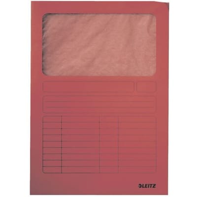 Leitz A4 Venstermap Duurzame Manilla Karton - Rood - 1 Stuk