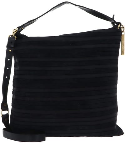 CATERINA LUCCHI Leren schoudertas Napoli Shopping Bag Nero zwart
