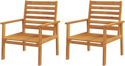 Tuinstoelen Set - Outdoor stoelen - Ontspannen buiten - Massief acaciahout - 68 x 65 x 81 cm - Bruin