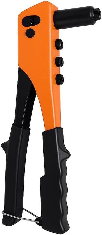 Klinknageltang - Metaalverbinder - Metaalverbindingen maken - Ergonomische antislip grip - 4 adapters - Zwart