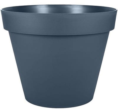 Ronde bloempot - EDA - Toscane - Ø 40 cm - 23 L - Binnen/buiten - Ø 40 x H.32 cm - Denimblauw