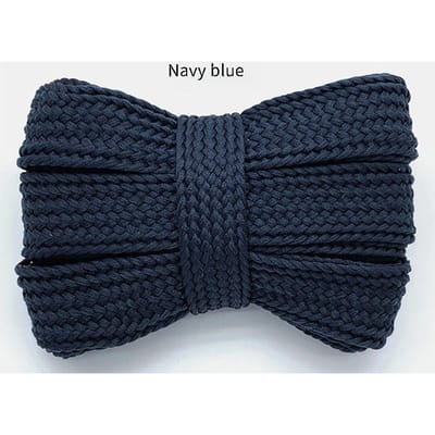Nieuwe 2 cm brede modeveters heren en dames sneakers platte schoenen casual schoenen veterlengte 100/120/140/160cm schoenveter 18 kleuren 120cm marineblauwe kleur
