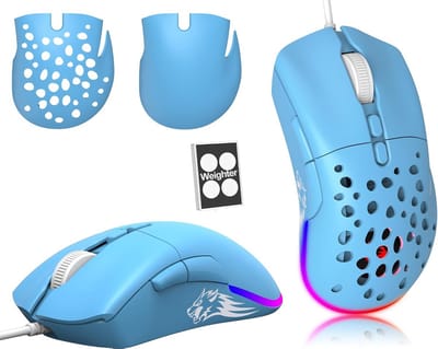 Ultralichte Bedrade Gaming Muis met RGB, 12.000 DPI, 7 Programmeerbare Knoppen en Honingraat Design