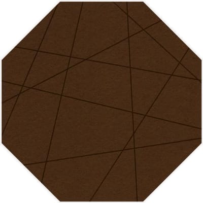 8-Hoek lijnen vilt onderzetters - Donkerbruin - 6 stuks - 9,5 x 9,5 cm - Tafeldecoratie - Glas onderzetter - Cadeau - Woondecoratie - Woonkamer - Tafelbescherming - Onderzetters Voor Glazen - Keukenbenodigdheden - Woonaccessoires - Tafelaccessoires