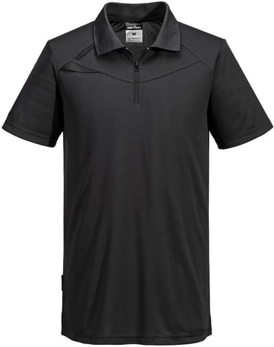 Portwest PW2 Hi Vis polo K/M DX410 - Volledig Zwart - L