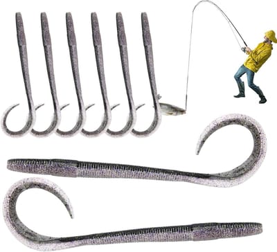 Worm Aas Set - Zachte Kunstaas - Vissen Vangen - Natuurlijke Nabootsing - 8 Stuks - Uniek