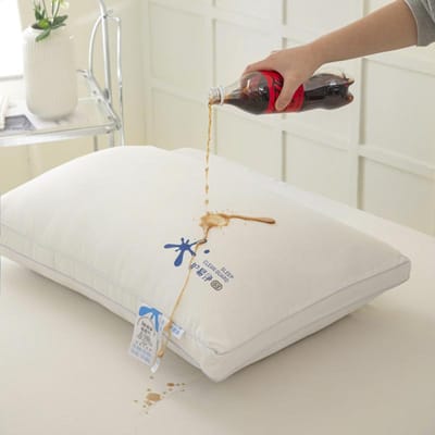 Nouveau Coussin Imperméable Et Anti-taches Coussin de Sommeil Massage Spa Hôtel Coussin Noyau de Coussin Antarctique et Anti-acariens au Soja Low pillow white