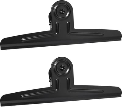 Extra Grote Bulldog Clips 30cm - 2 Stuks Zwart RVS Klemmen voor Tekentafel, Posters, Kantoor en School