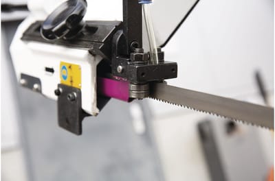 Mobiele metaalbandzaag 0-45° zaagcapaciteit rond 180 mm 0,55/0,75 kW 400V 2 snelheden koeling tandwieloverbrenging Optisaw SD200G 400V