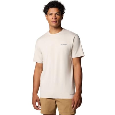 Columbia Heren Kwick Hike Terug T-Shirt (Grijs-Wit)