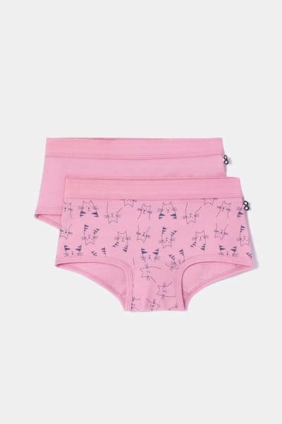 Woody Meisjes boxer set roze + kattenpri - maat 092/2J