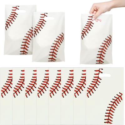 Honkbal thematische goodie tassen met handgrepen, 50 stuks voor sportevenementen, teamfeest en snacks