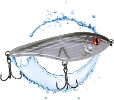 Kunstaas Snoek - Wobbler Jerkbait - Roofvissen Vissen - Langzaam Zinkend - 15 cm 80 g - UV Actief