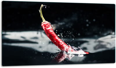 TMK ArtDeko - Snijplank Chili - Glas - 52x30cm - Veilig en Praktisch