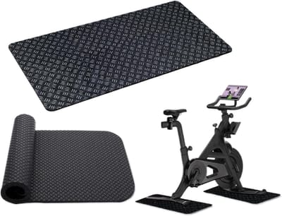 Hometrainermat - Fitnessmat - Thuis trainen - Schokabsorberend - 63 cm - Zwart